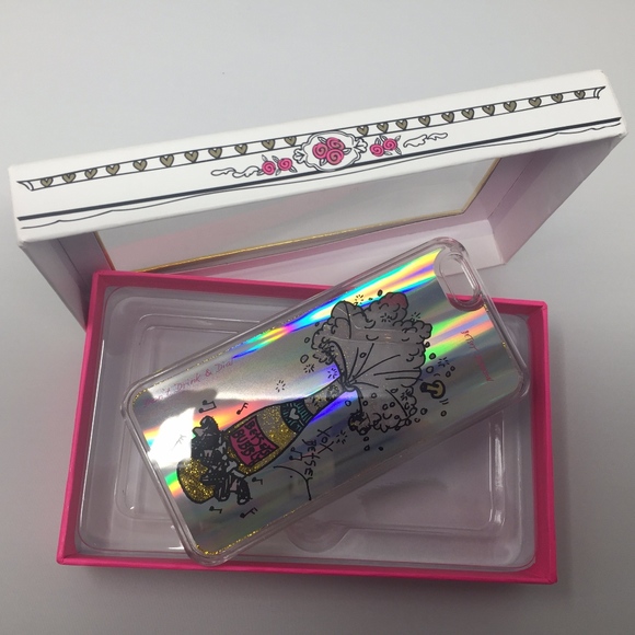 Betsey Johnson Glittery Champagne iPhone 6/6s Case - Picture 2 of 3